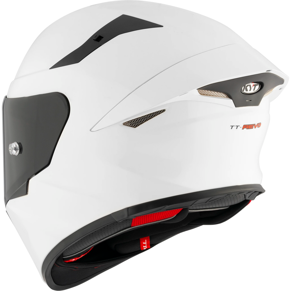 KYT TT Revo Solid Helmet - Plain White