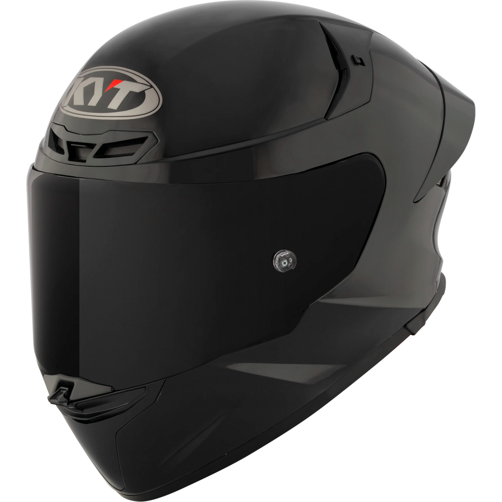 KYT TT Revo Solid Helmet - Plain Black