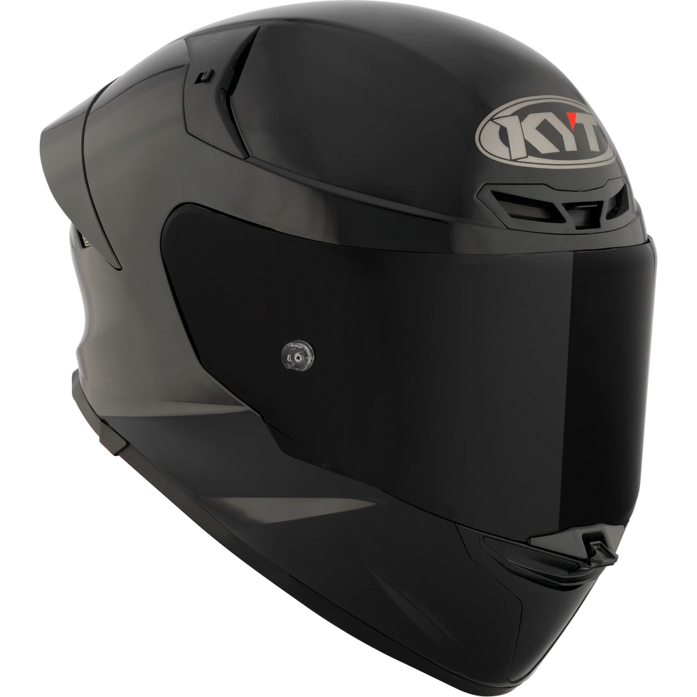 KYT TT Revo Solid Helmet - Plain Black