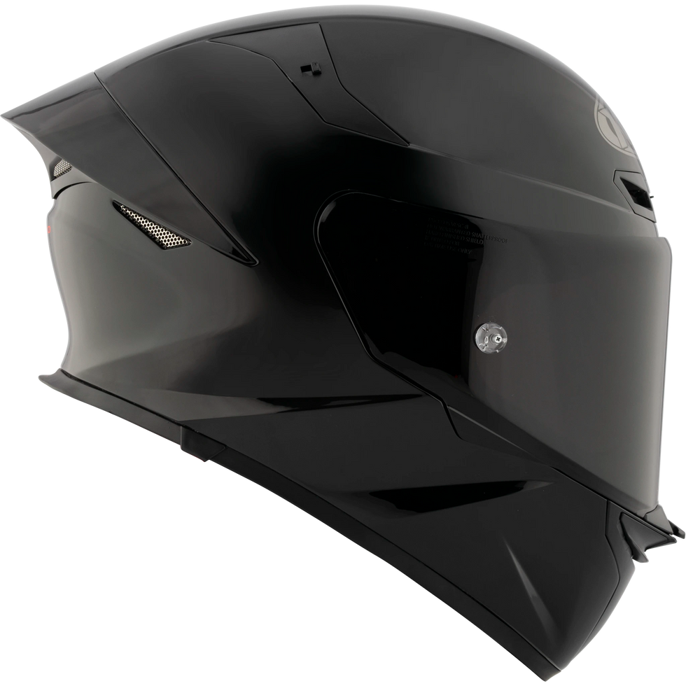 KYT TT Revo Solid Helmet - Plain Gloss Black