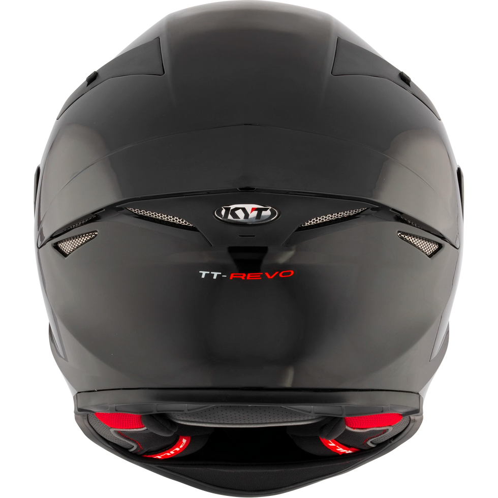 KYT TT Revo Solid Helmet - Plain Black