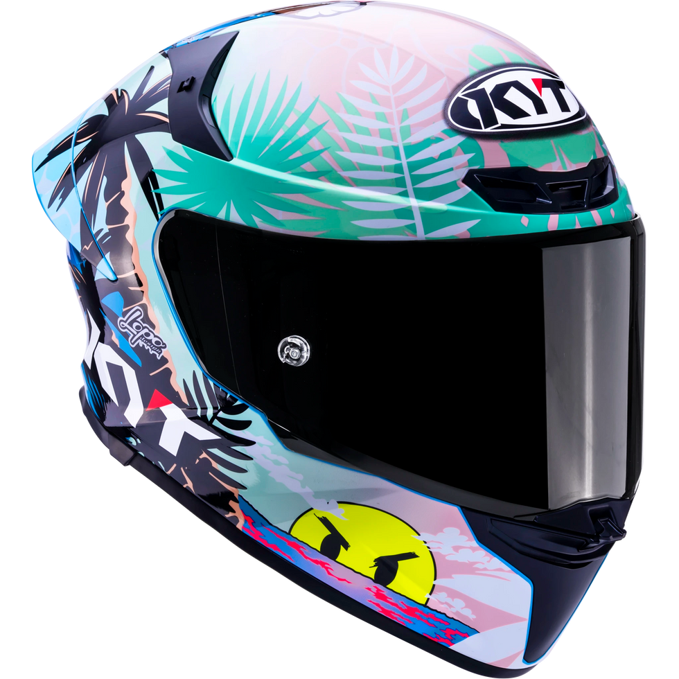 KYT TT Revo Riccardo Rossi BCN Replica Helmet - Riccardo Rossi BCN Replica