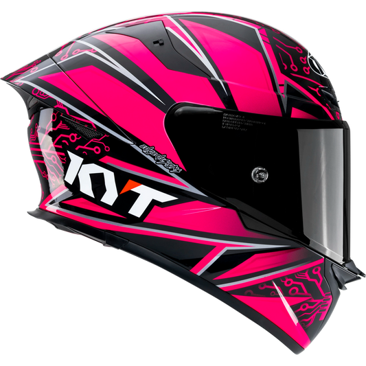 KYT TT Revo Hyper Special Edition Helmet - Hyper Pink