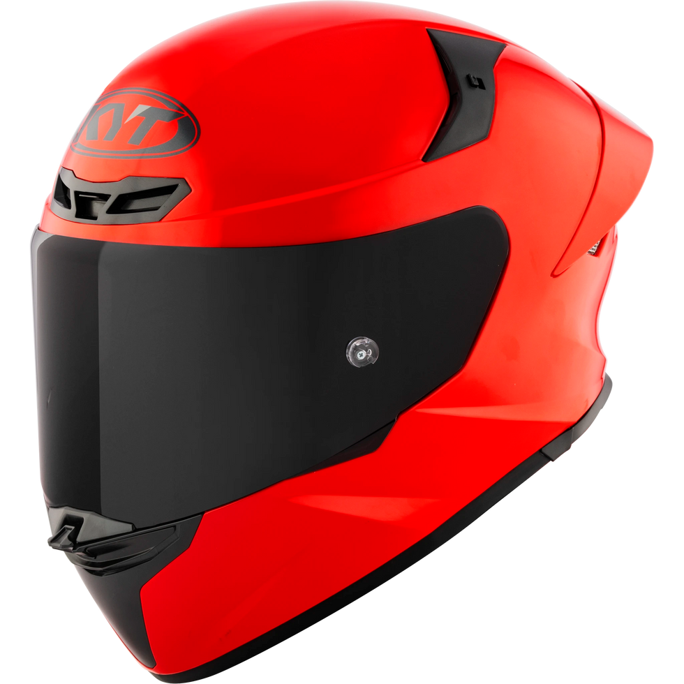 KYT TT Revo Solid Helmet - Plain Gara Red