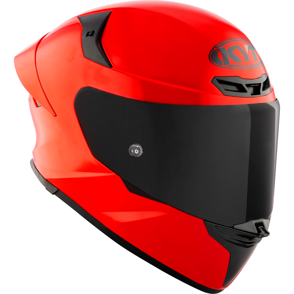 KYT TT Revo Solid Helmet - Plain Gara Red