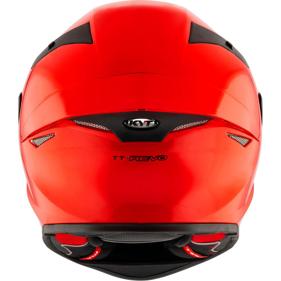 KYT TT Revo Solid Helmet - Plain Gara Red