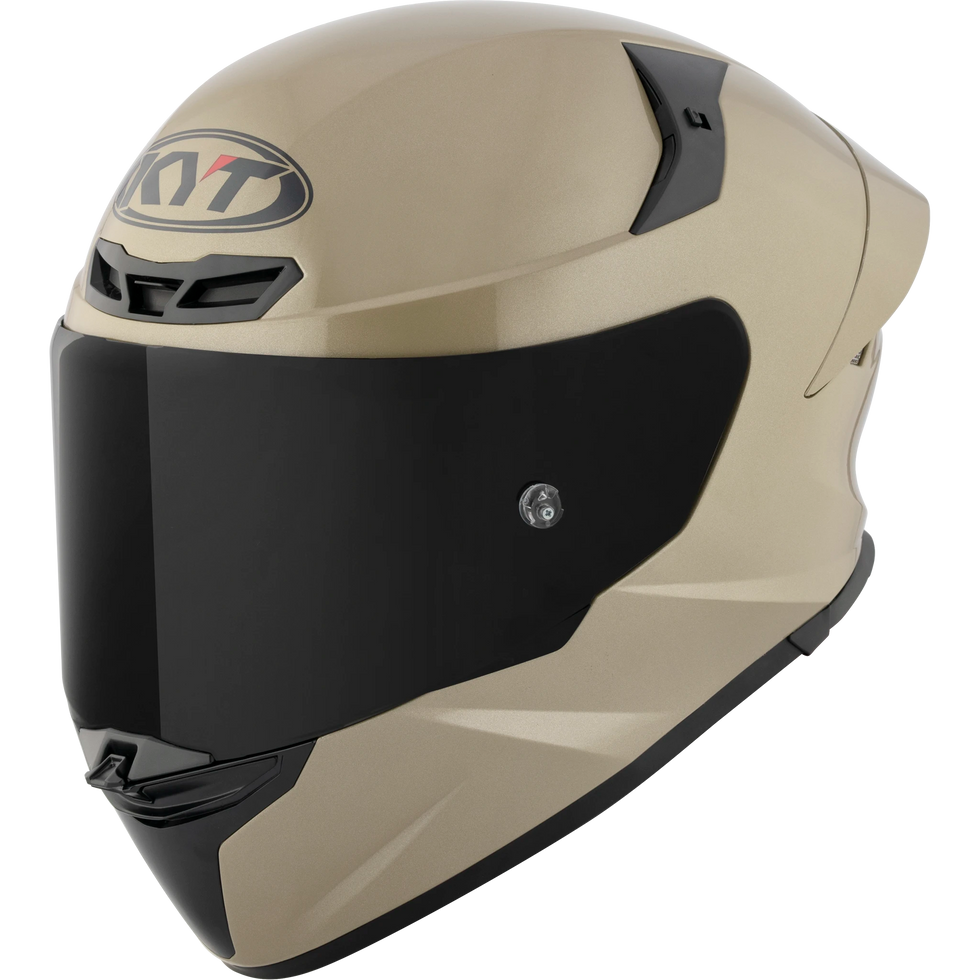 KYT TT Revo Solid Helmet - Plain Sand Pearl