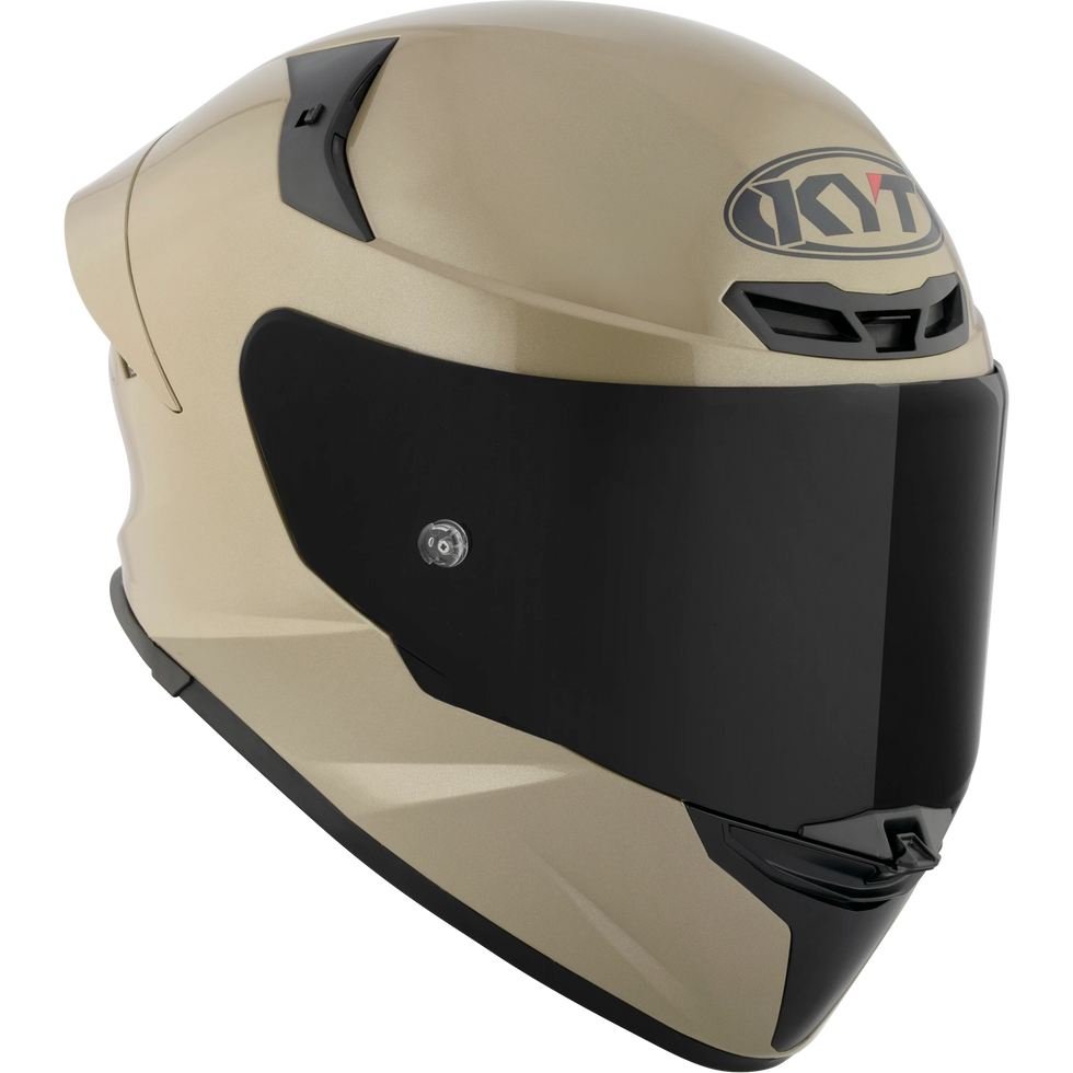 KYT TT Revo Solid Helmet - Plain Sand Pearl