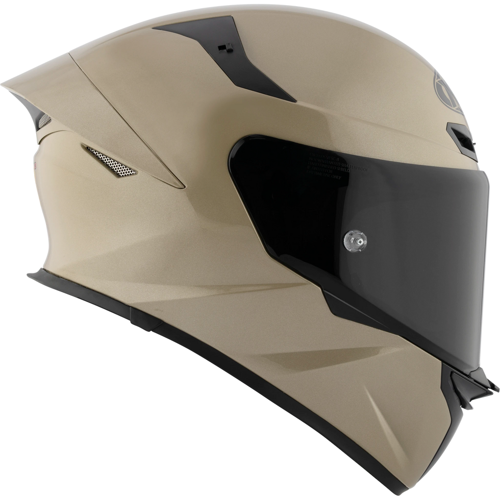 KYT TT Revo Solid Helmet - Gloss Sand Pearl