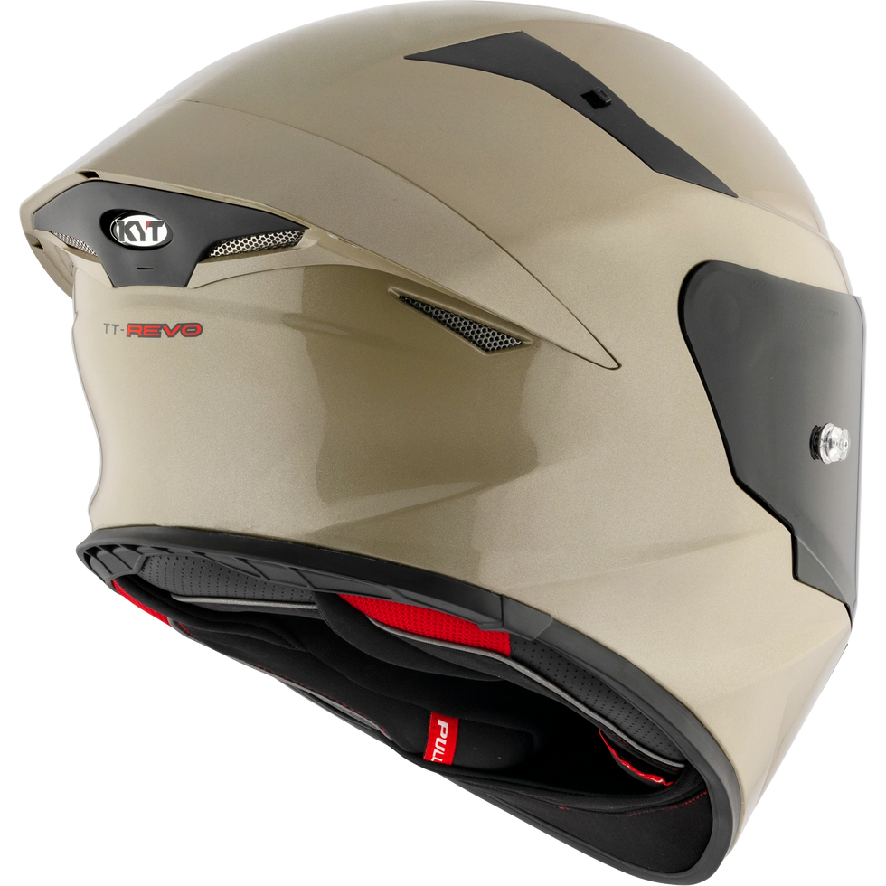 KYT TT Revo Solid Helmet - Plain Sand Pearl