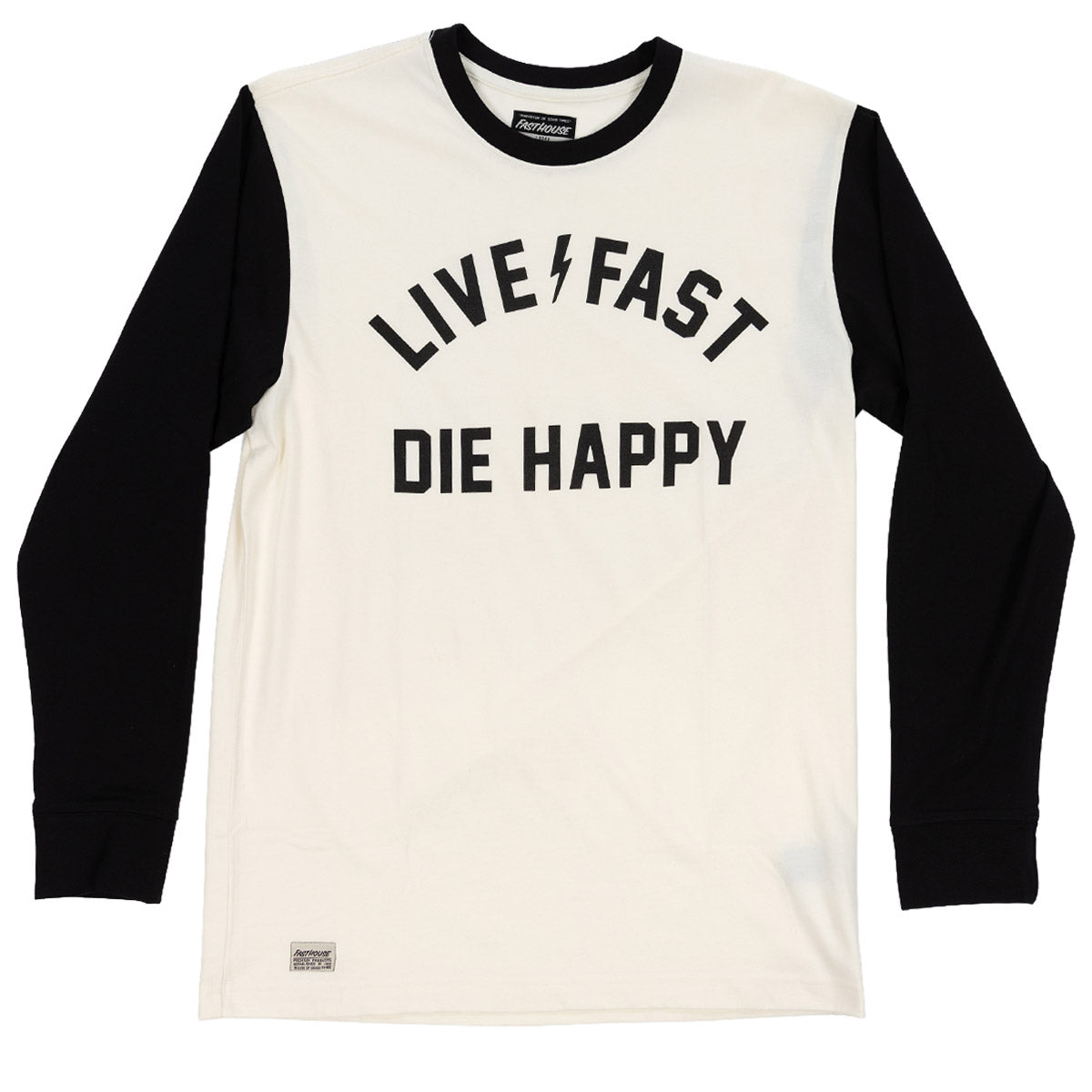 Fasthouse Sherwin Yarn Dye Long Sleeve Tee - Black/White