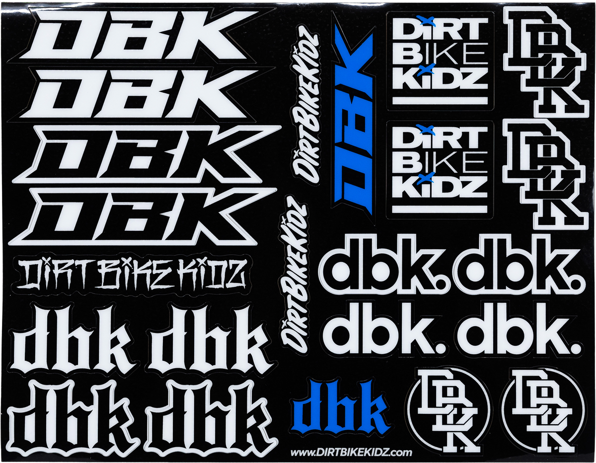 DBK Moto Pack Sticker Sheet 8.5"X11"