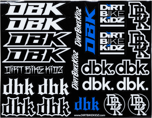 DBK Moto Pack Sticker Sheet 8.5"X11"
