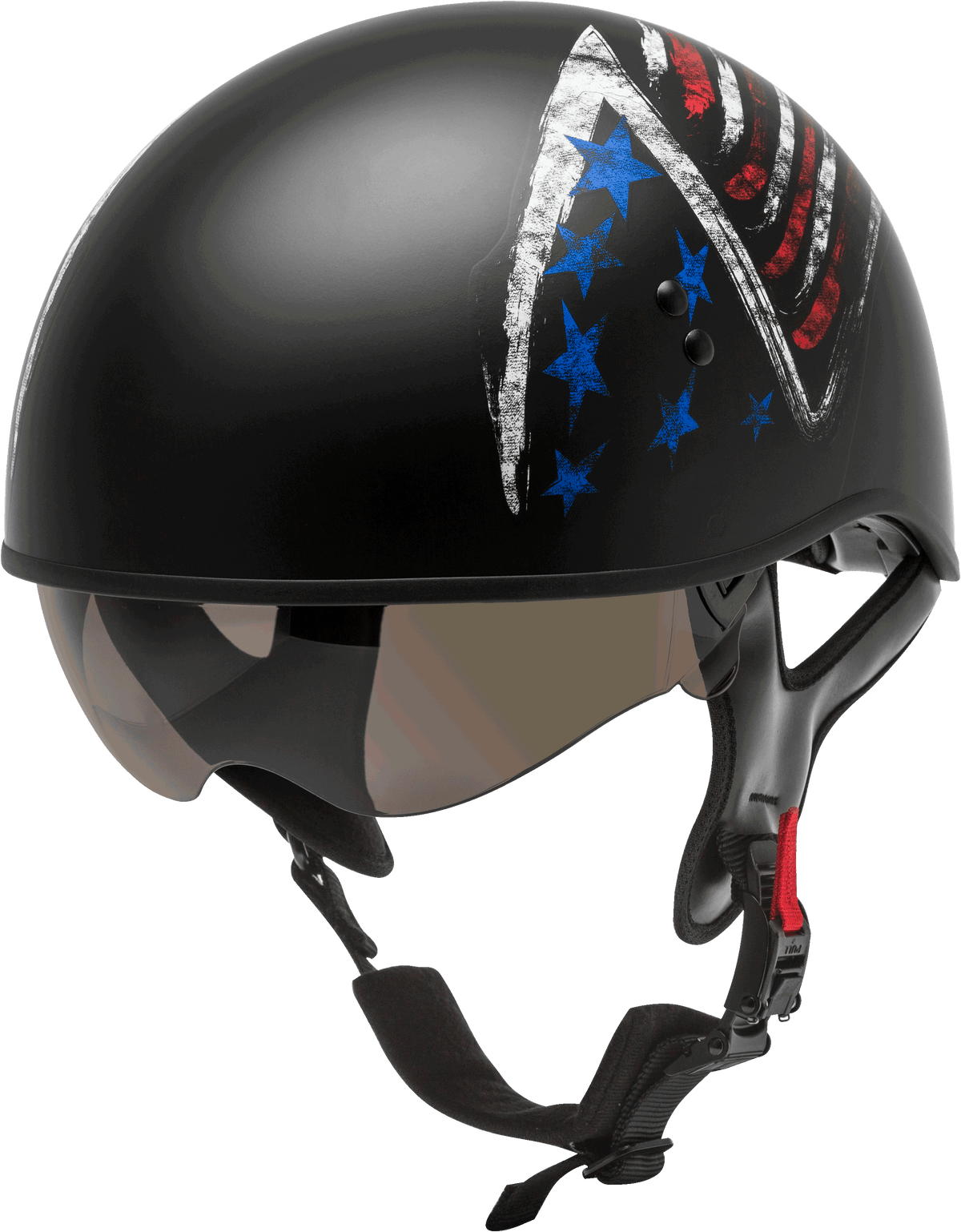 GMAX HH-65 Naked Bravery Helmet Black/Red/White