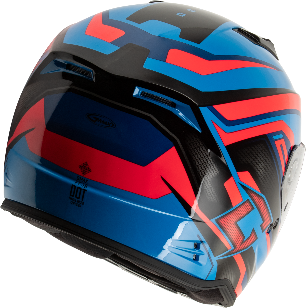GMAX FF-18 Drift Helmet (2024) Black/Blue/Red