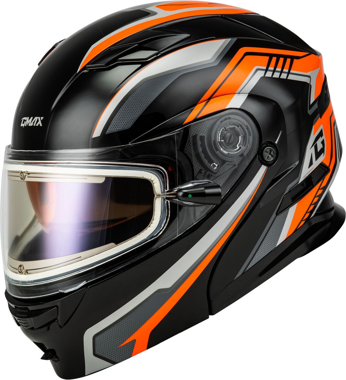 GMAX MD-01S Transistor Electric Helmet CLOSEOUT Orange/Black