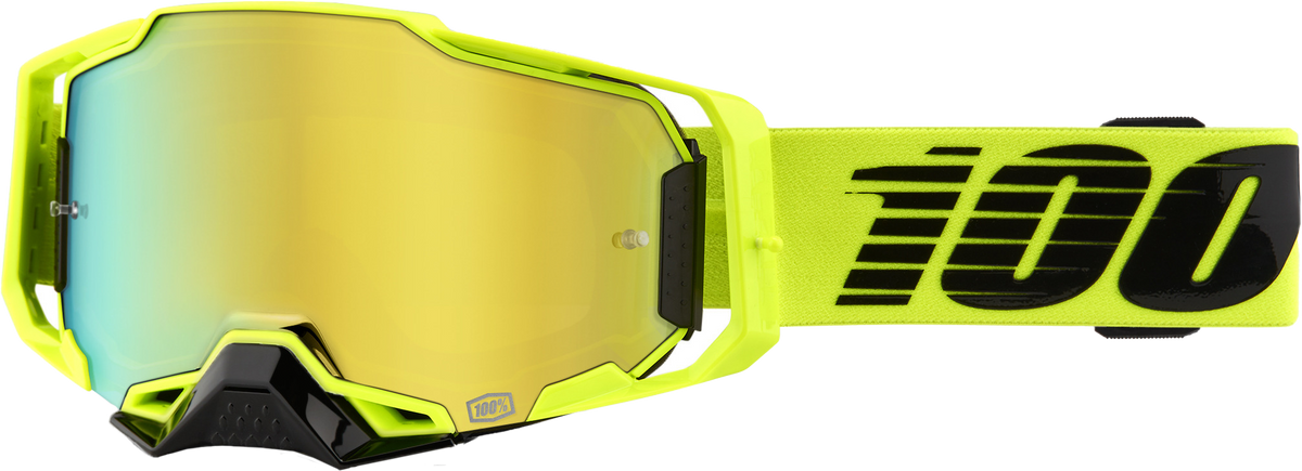 100% Armega Goggles Nuclear Citrus / Gold Mirror Lens