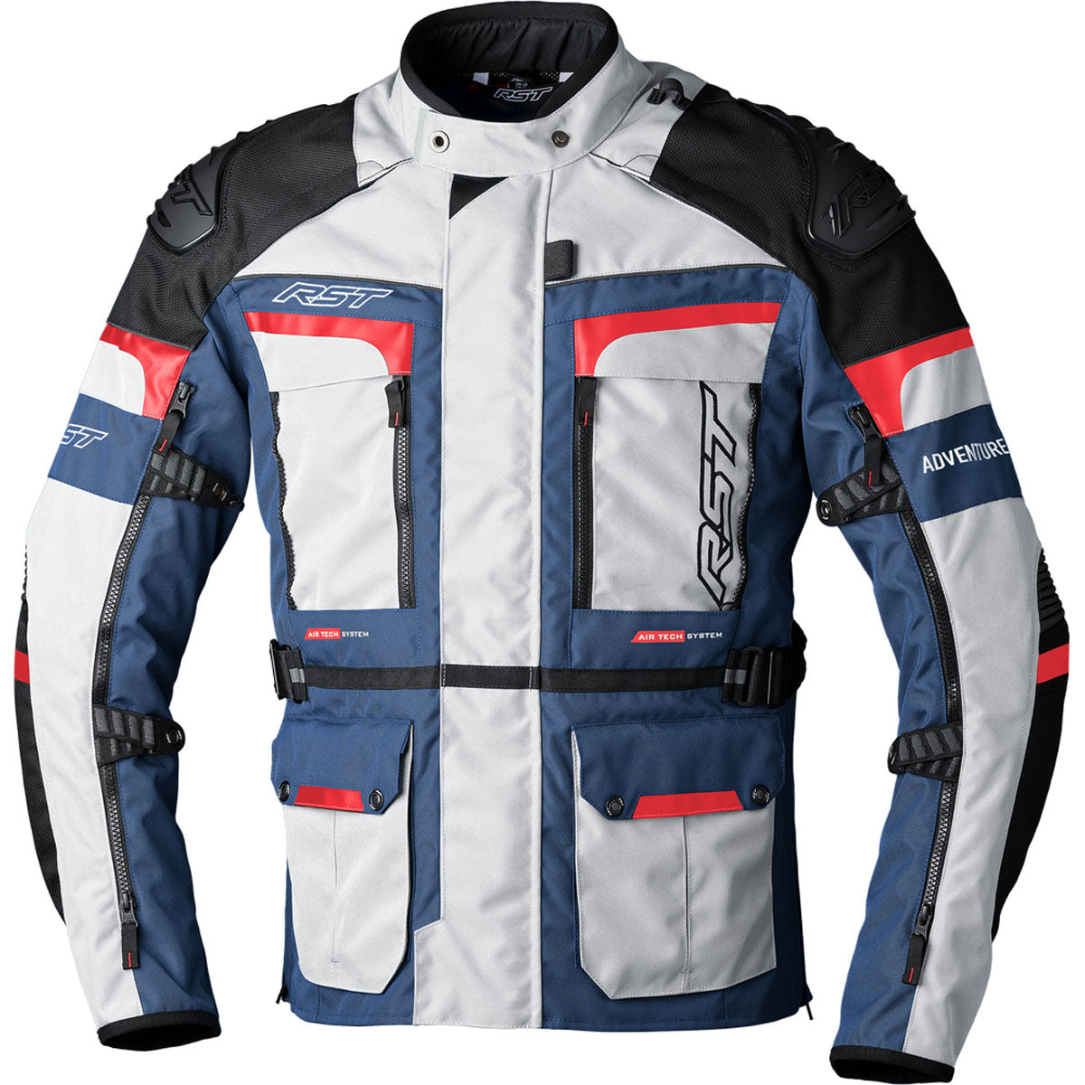 RST Pro Series Adventure-X CE Jacket CLOSEOUT Silver/Blu/Red