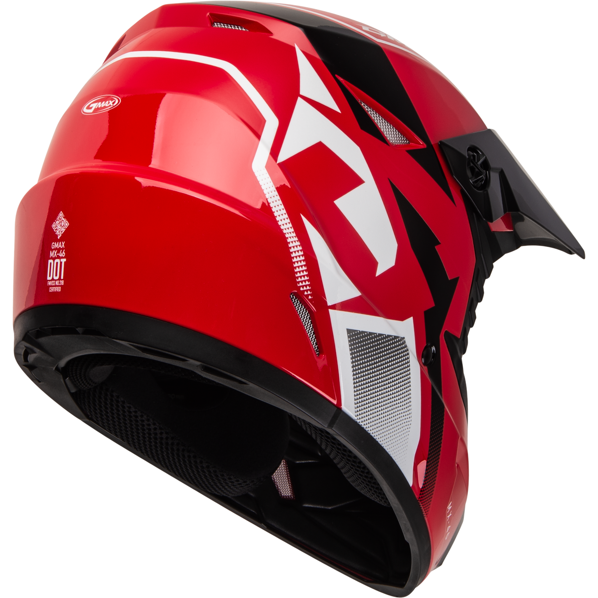 GMAX Youth MX-46 Compound Helmet Red/Black/White
