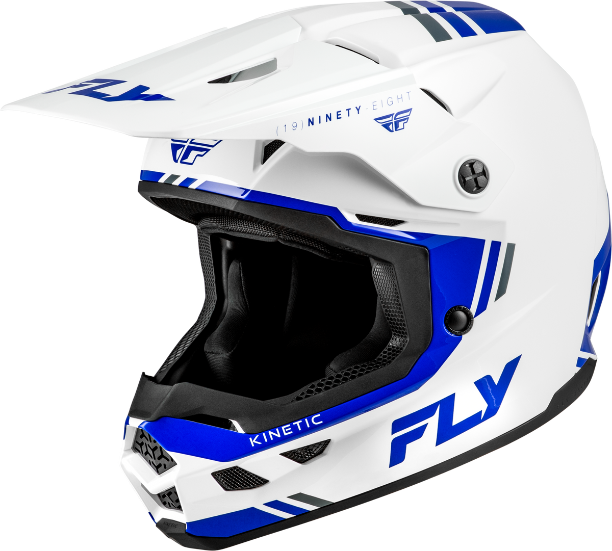 Fly Racing Kinetic Verdict Helmet - White/Blue/Grey