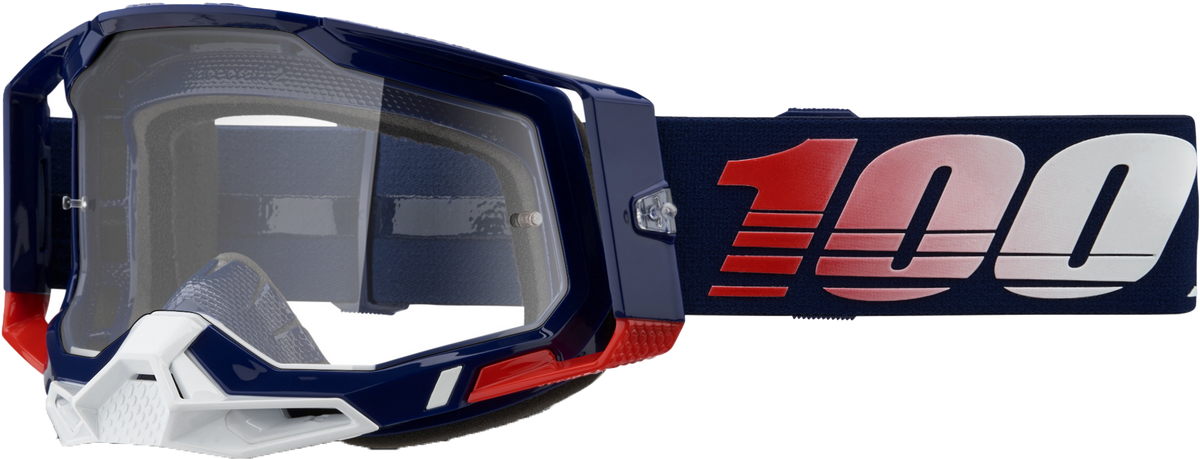 100% Racecraft 2 Goggles Republic / Clear Lens