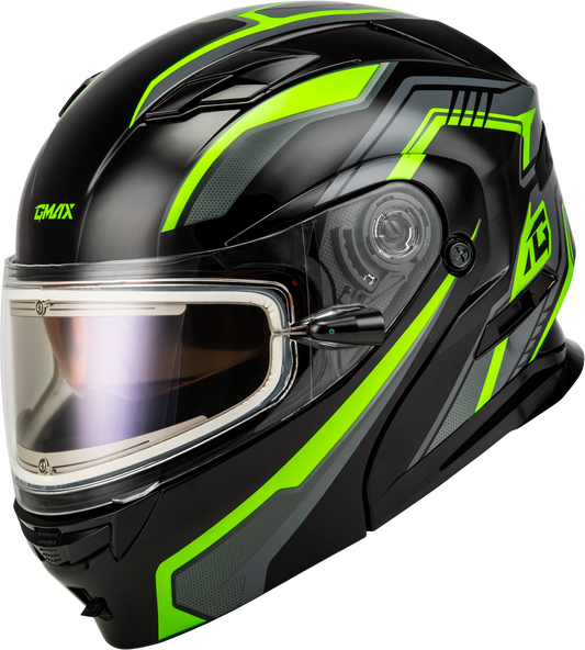 GMAX MD-01S Transistor Electric Helmet CLOSEOUT Black/Grey/Green