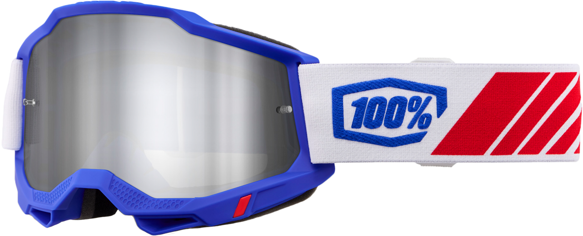 100% Accuri 2 Goggles CLOSEOUT Kolby / Silver Mirror Lens