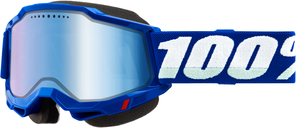 100% Accuri 2 Snowmobile Goggles Blue / Blue Mirror