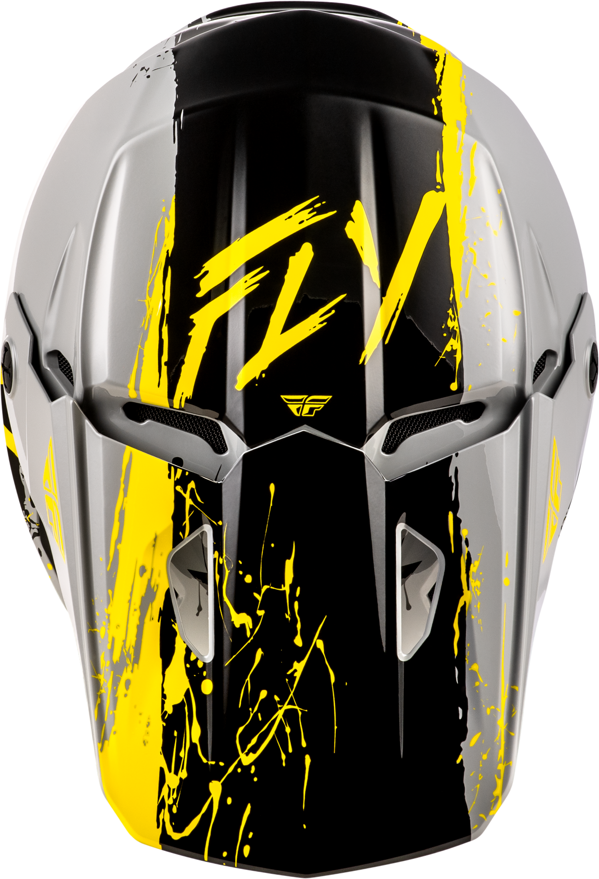 Fly Racing Youth Kinetic Drip Helmet - Grey/Black/Yellow