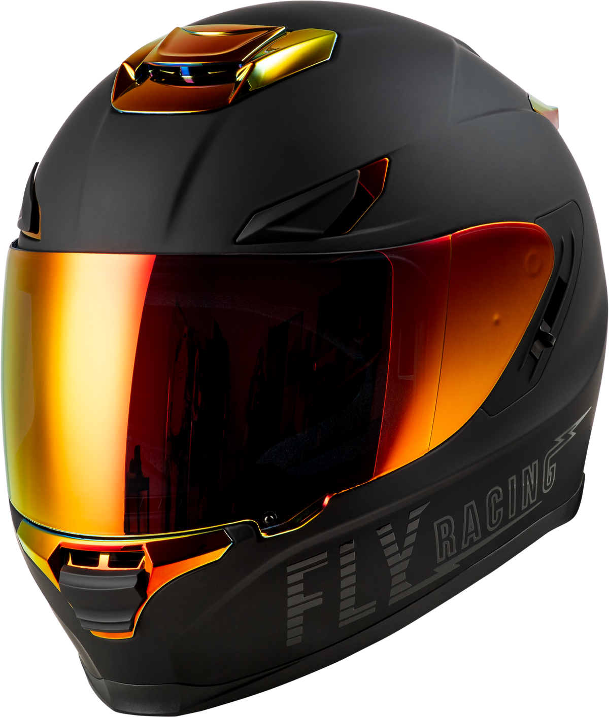Fly Racing Sentinel Recon Helmet - Black/Fire Chrome