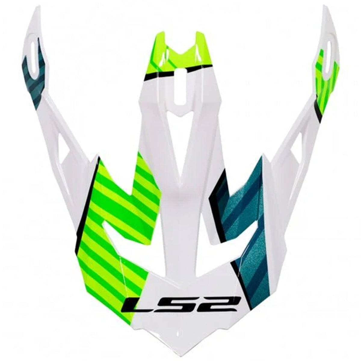 LS2 Subverter EVO Helmet Replacement Visor Peak - Astro Cobalt Hi-Vis Yellow