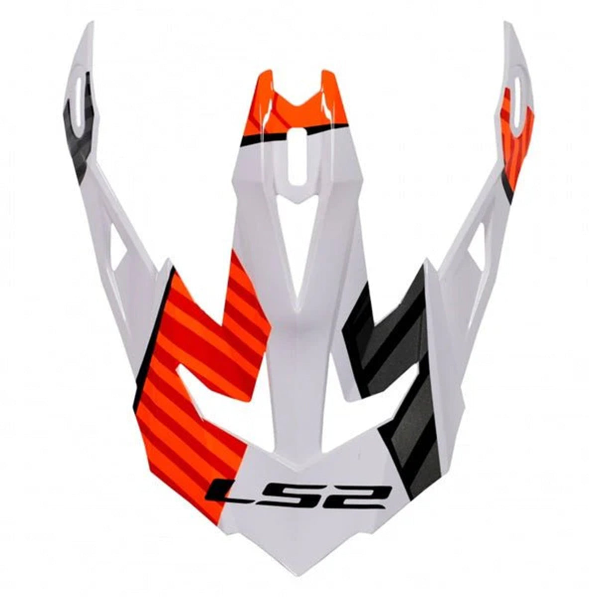 LS2 Subverter EVO Helmet Replacement Visor Peak - Astro White Orange