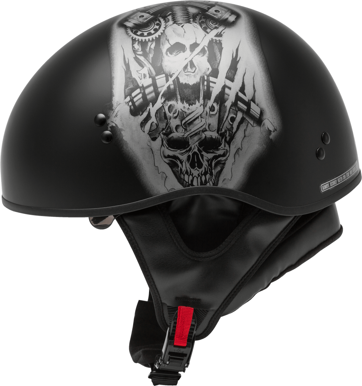 GMAX HH-65 Naked Tormentor Helmet Matte Black/Silver