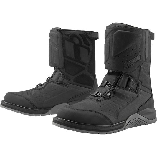 Icon Alcan Waterproof CE Boots CLOSEOUT - Black
