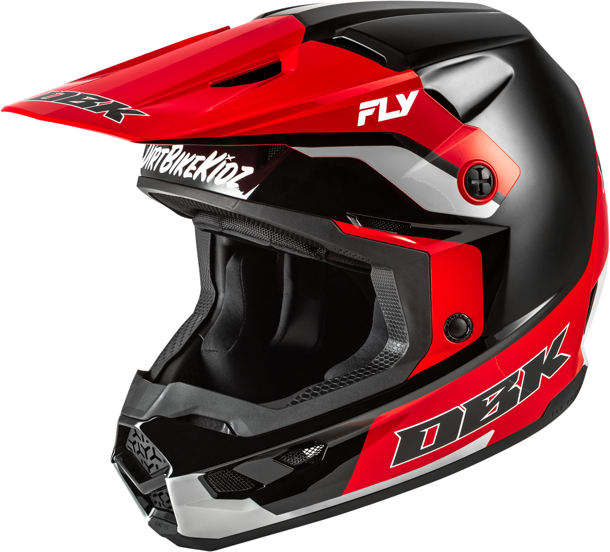Fly Racing Kinetic DBK Helmet - Black/Red/Grey