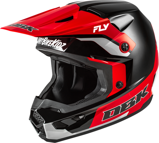 Fly Racing Kinetic DBK Helmet - Black/Red/Grey