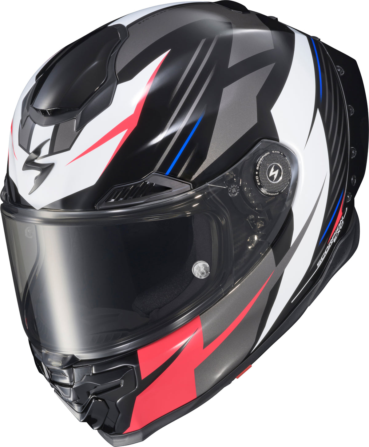 Scorpion EXO-Warp Dilithium Helmet - Black/Red/White/Blue