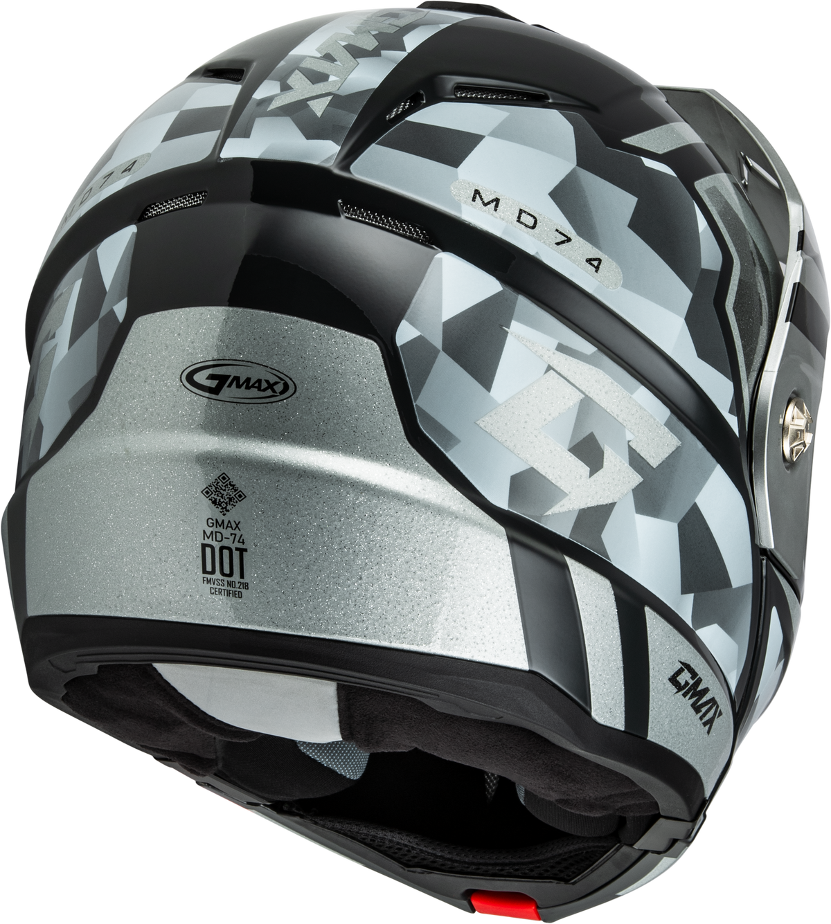 GMAX MD-74 Striker Modular Helmet Silver/Blue Metallic