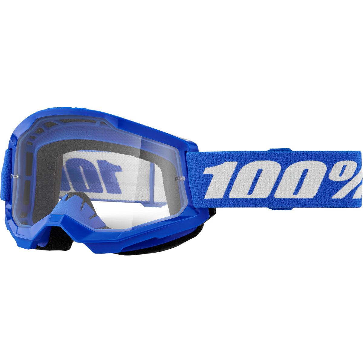 100% Strata 2 Goggles Blue / Clear Lens