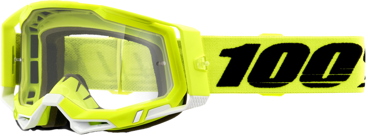 racecraft 2 goggles 100% Yellow Racecraft 2 Goggles Clear Lens