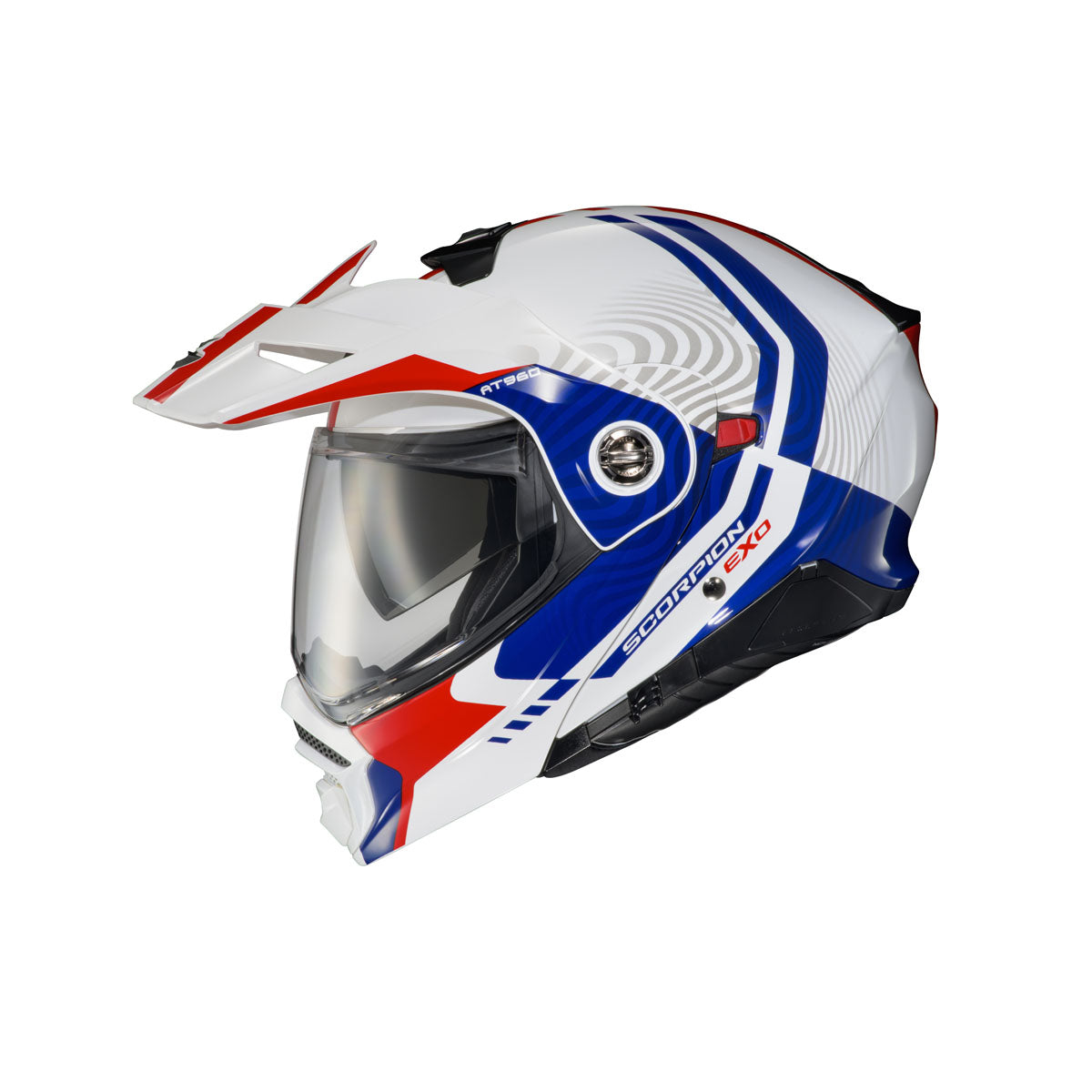 Scorpion EXO-At960 Modular Wave Form Helmet - White/Blue/Red