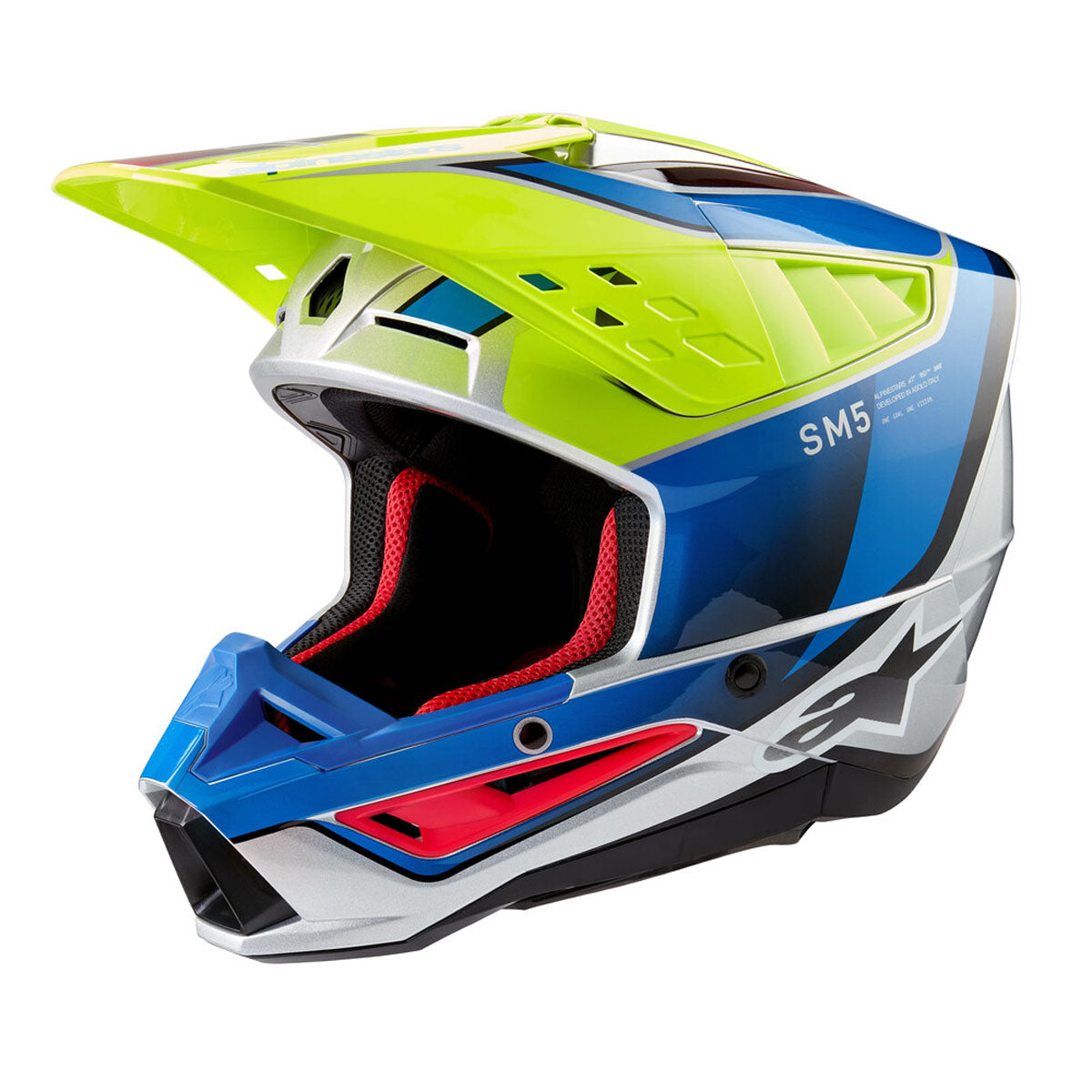 Alpinestars Supertech M5 Sail Helmet - Yellow/Blue