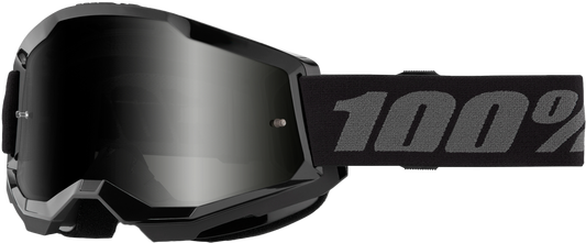 100% Strata 2 Sand Goggles Black/ Smoke Lens