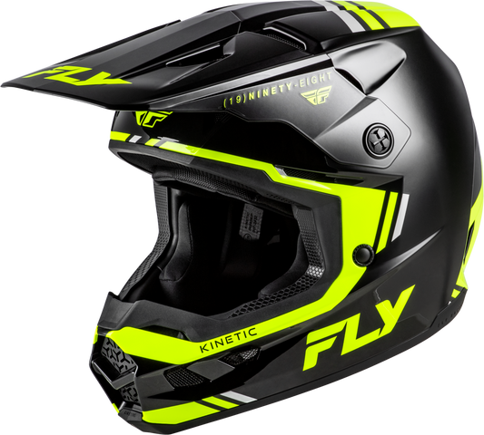 Fly Racing Kinetic Verdict Helmet - Black/Hi-Vis Yellow/Grey
