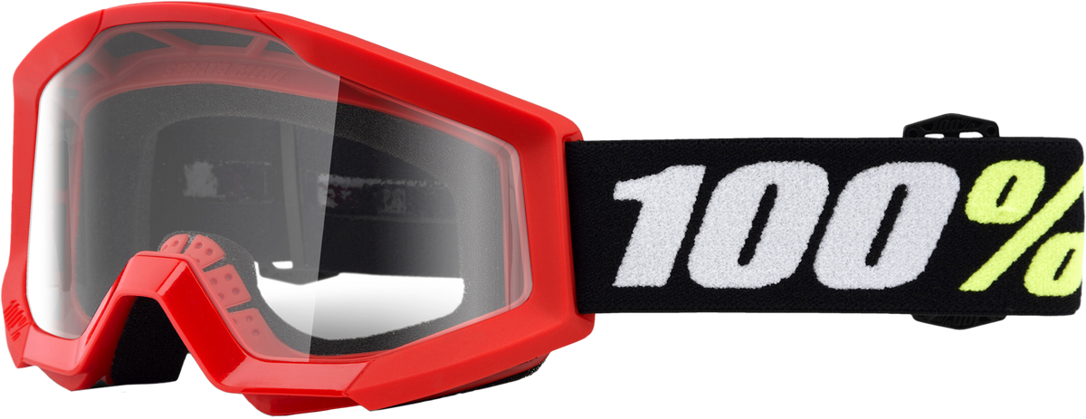 100% Strata Mini Goggles Red / Clear