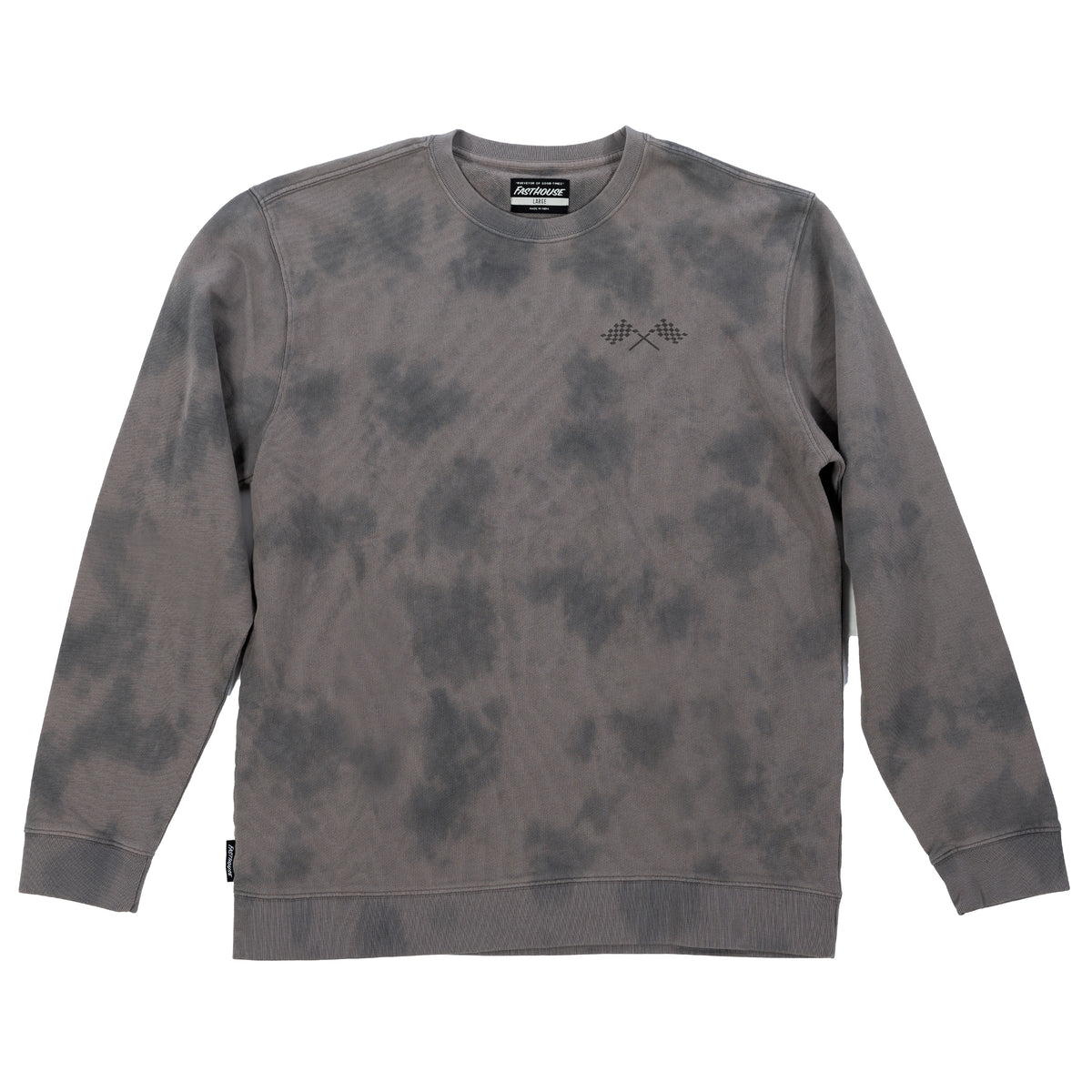 Fasthouse Crossroad  Crewneck Long Sleeve Tee - Shadow Crystal Wash