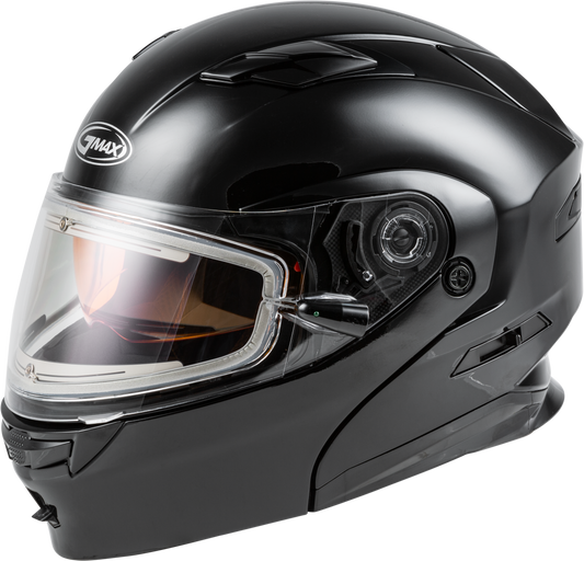 GMAX MD-01S Modular Snow Helmet Solid w/Quick Release Buckle Electric shield Black
