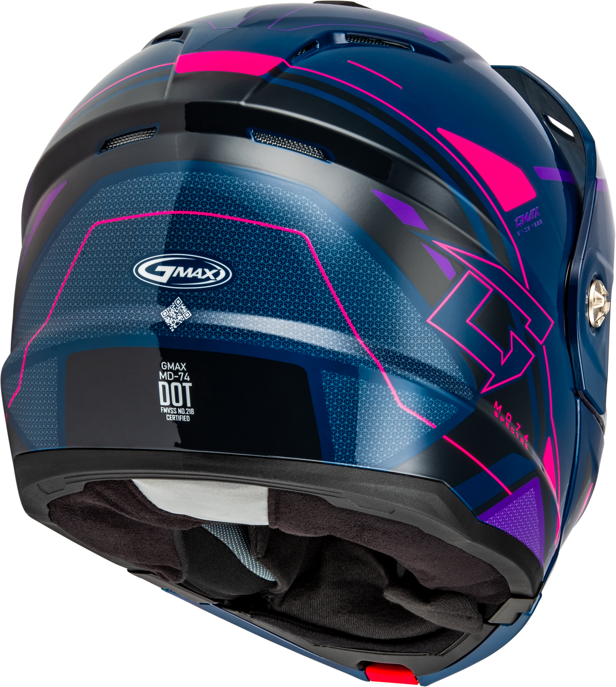 GMAX MD-74S Spectre Modular Helmet w/Electric Shield Blue/Pink/Purple
