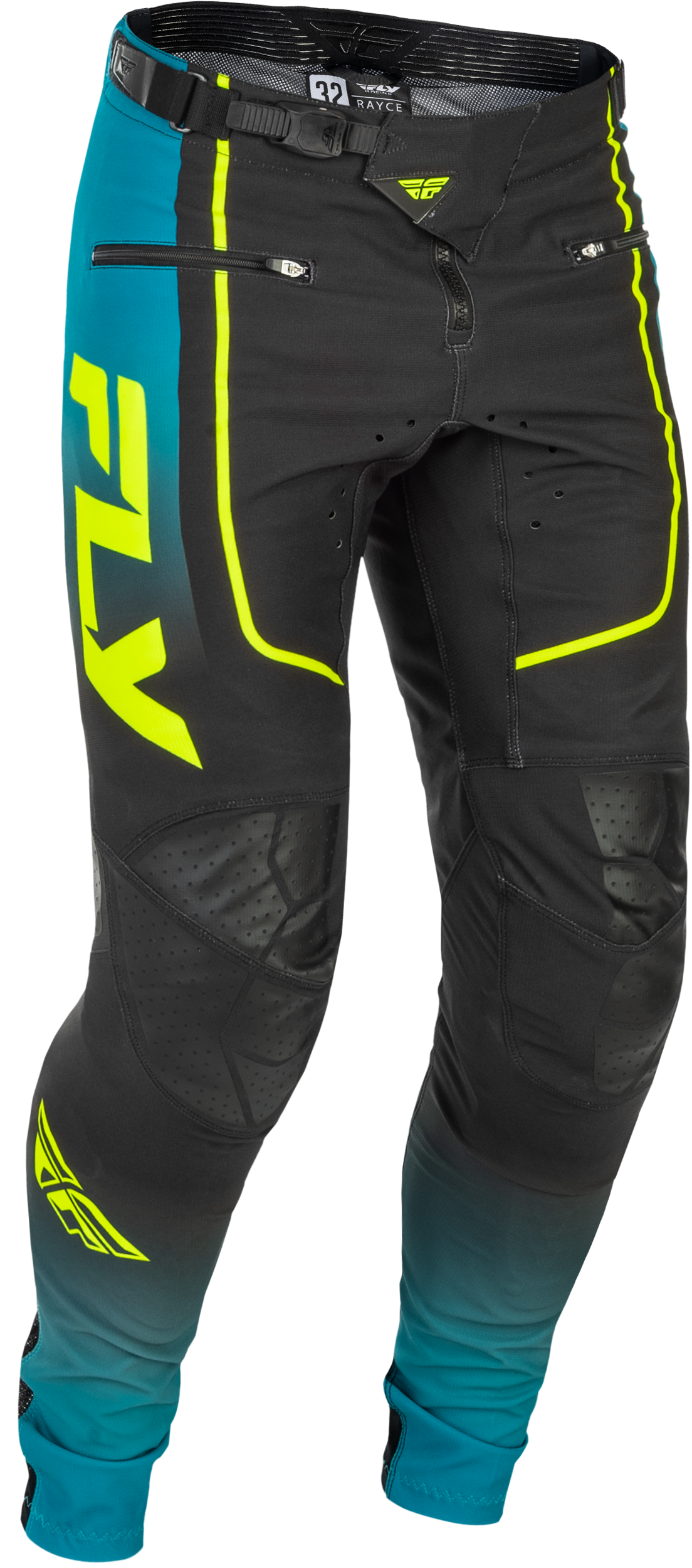 Fly Racing Rayce Bicycle Pants - Teal/Black/Lime