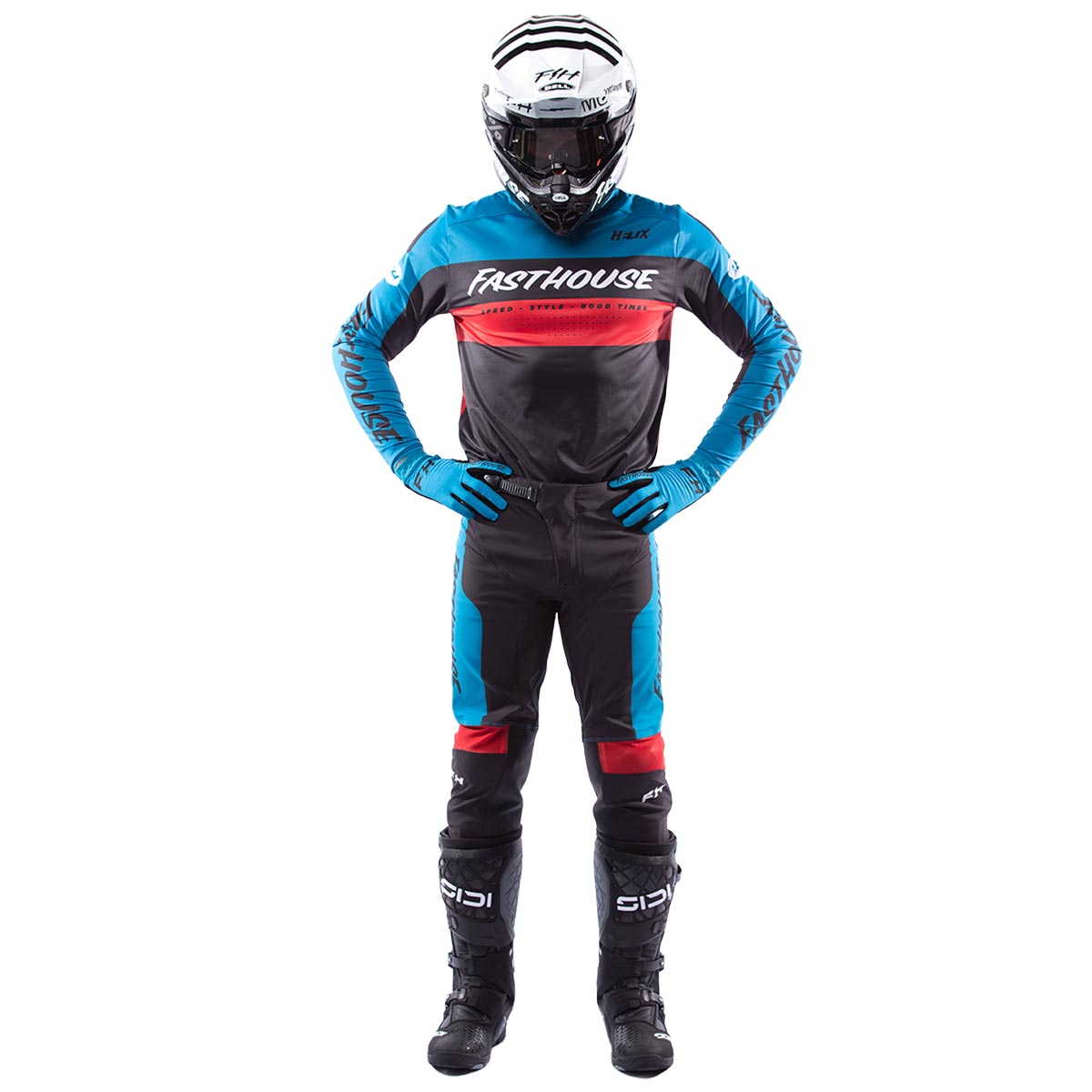 Fasthouse Racing Helix DaytonaMX Gear Set - Electric Blue/Black